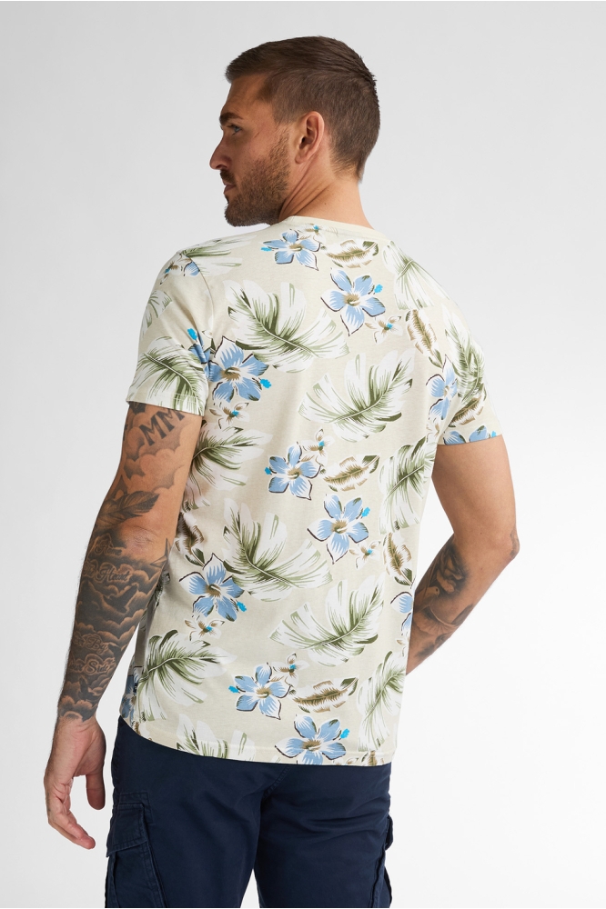 AOP T SHIRT HIBISCUS M 1050 TSR655 0112 Seashell